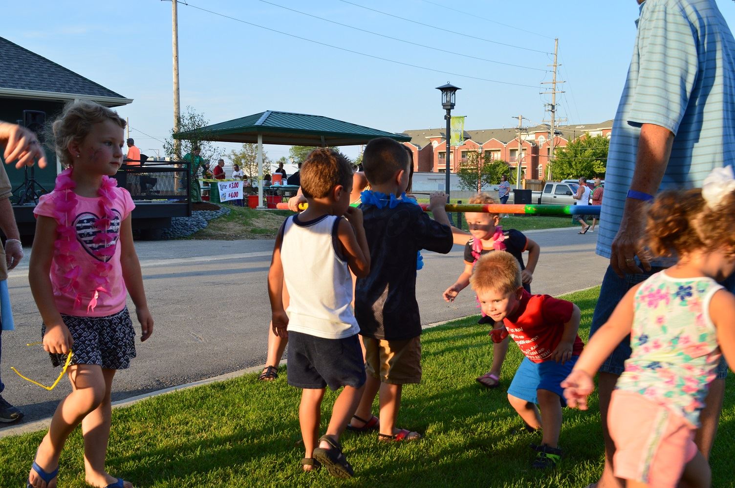 Kids limbo during the Mr. Meyers concert at Cortesi Veterans Memorial Park on Aug. 4, 2016.